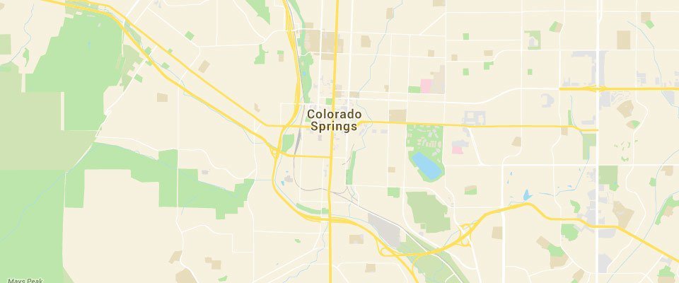 Colorado Springs Dumpster Rental Service Area Map